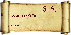 Banu Virág névjegykártya